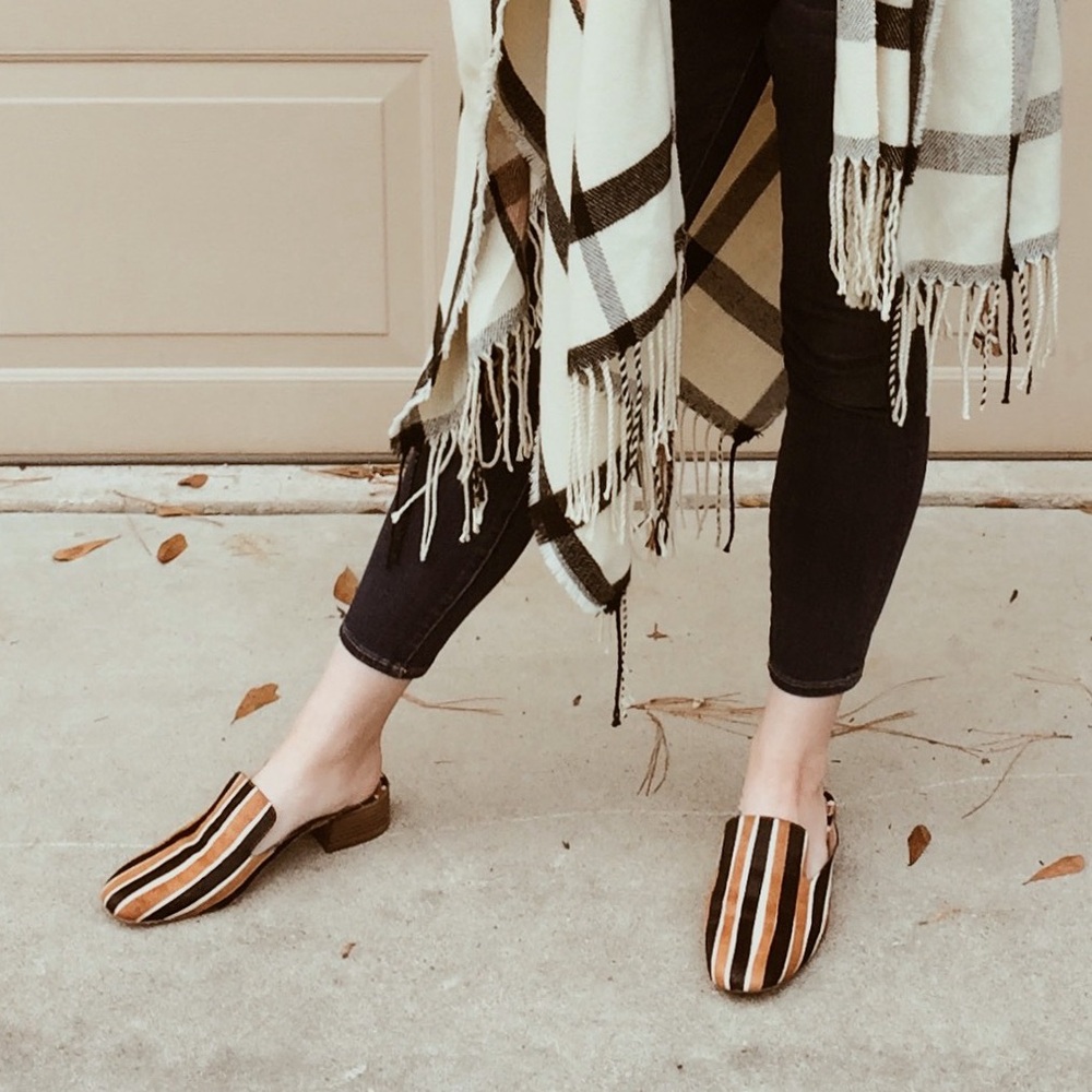 Madewell Willa Stripe Calf Hair Loafer Mule